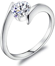 Anello da fidanzamento Solitario Contrariè 